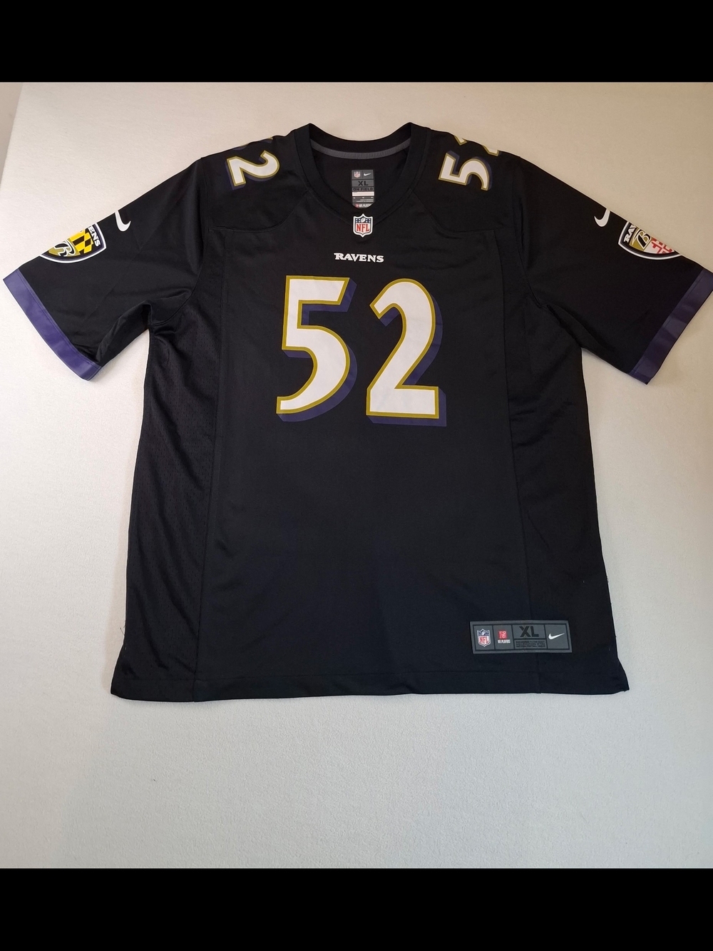 Nike Baltimore Ravens #52 Black Men's Jersey